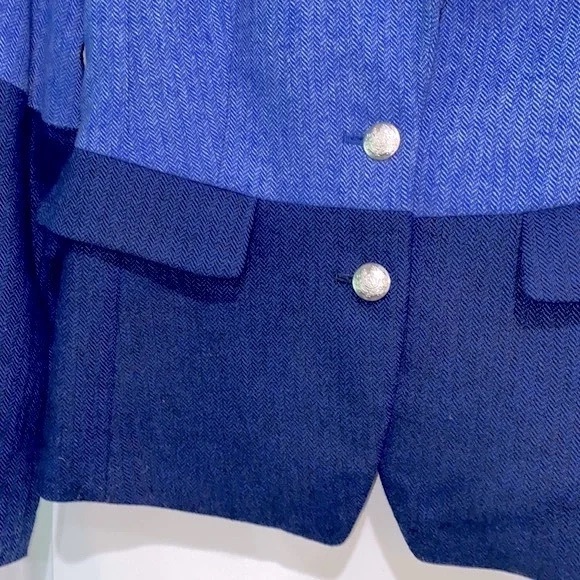 New Banana Republic Jacket Blazer Two-Tone Blue NWOT - Picture 3 of 12